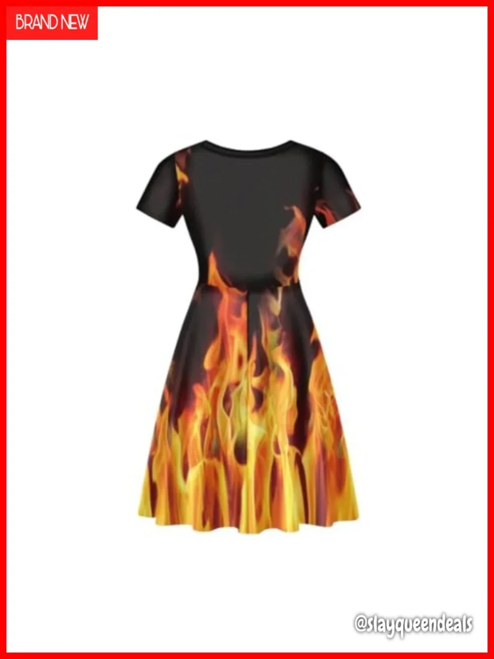 V-Neck Short Sleeve Midi Dress A-Line Casual Summer Beach Tunic